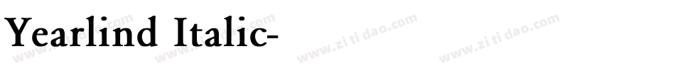 Yearlind Italic字体转换